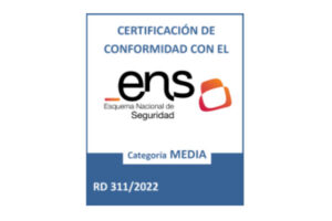 certificado de conformidad con el ens esquema nacional de seguridad RED 311-2022